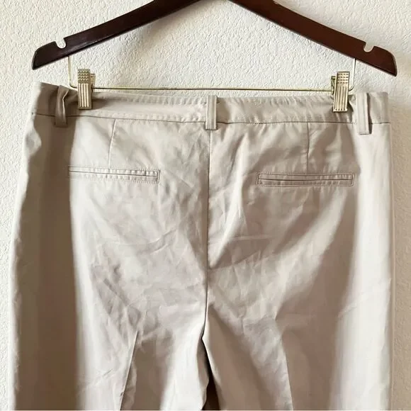 NEW Talbots Beige Minimalist Business Casual Office Signature Boot Trousers 12 - Picture 5 of 7